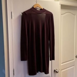 Wilfred Long Sleeve Dress in Rich Burgundy